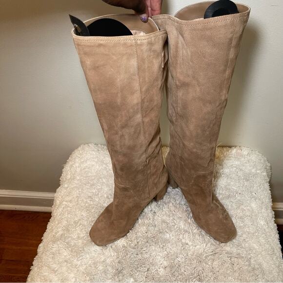 Cole Haan Grand 360 Suede Leather Block Heel Boots - Picture 6 of 9